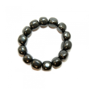 Sleek Grey Hematite Beaded Bracelet